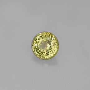 0.62 ct Green Grossularite Garnet Stone, Natural Grossularite Garnet in Round Facet Shape for Sale