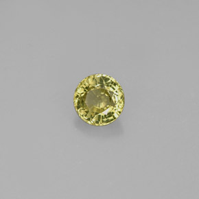 0.43 ct Green Grossularite Garnet Stone, Natural Grossularite Garnet in Round Facet Shape for Sale