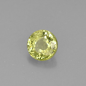 0.40 ct Green Grossularite Garnet Stone, Natural Grossularite Garnet in Round Facet Shape for Sale