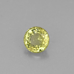 0.37 ct Green Grossularite Garnet Stone, Natural Grossularite Garnet in Round Facet Shape for Sale