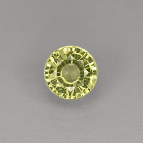 0.49 ct Green Grossularite Garnet Gemstone, Grossularite Garnet Gem in Round Facet Shape for Sale.