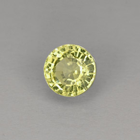 0.49 ct Green Grossularite Garnet Stone, Natural Grossularite Garnet in Round Facet Shape for Sale