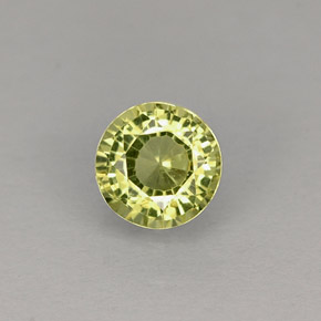 0.46 ct Green Grossularite Garnet Gemstone, Grossularite Garnet Gem in Round Facet Shape for Sale.
