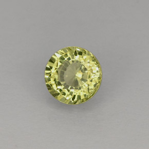 0.46 ct Green Grossularite Garnet Stone, Natural Grossularite Garnet in Round Facet Shape for Sale