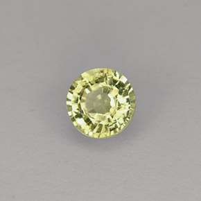 0.35 ct Green Grossularite Garnet Stone, Natural Grossularite Garnet in Round Facet Shape for Sale