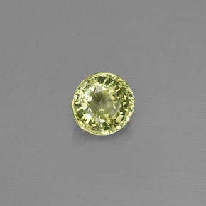 0.40 ct Green Grossularite Garnet Stone, Natural Grossularite Garnet in Round Facet Shape for Sale