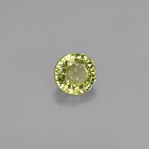 0.39 ct Green Grossularite Garnet Stone, Natural Grossularite Garnet in Round Facet Shape for Sale