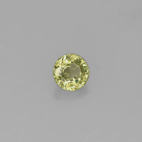 0.46 ct Green Grossularite Garnet Stone, Natural Grossularite Garnet in Round Facet Shape for Sale
