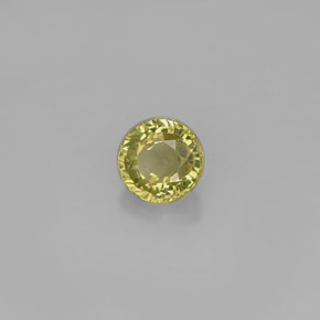 0.54 ct Green Grossularite Garnet Stone, Natural Grossularite Garnet in Round Facet Shape for Sale