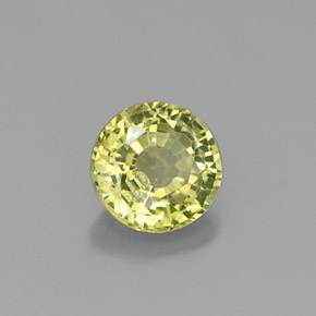 0.54 ct Green Grossularite Garnet Stone, Natural Grossularite Garnet in Round Facet Shape for Sale