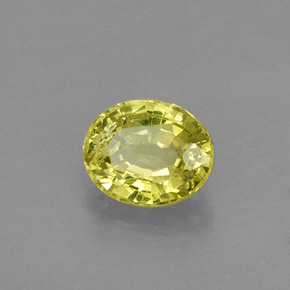 0.53 ct Yellow Grossularite Garnet Stone, Natural Grossularite Garnet in Oval Facet Shape for Sale
