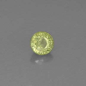 0.55 ct Green Grossularite Garnet Stone, Natural Grossularite Garnet in Round Facet Shape for Sale