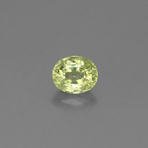 0.52 ct Green Grossularite Garnet Gemstone, Grossularite Garnet Gem in Oval Facet Shape for Sale.