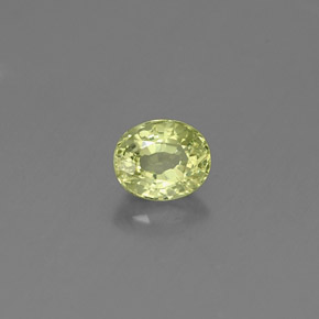 0.52 ct Green Grossularite Garnet Stone, Natural Grossularite Garnet in Oval Facet Shape for Sale