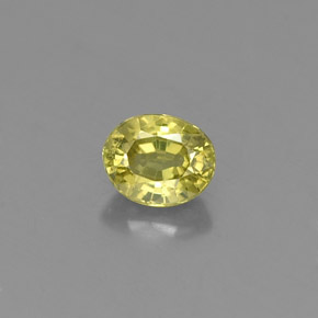 0.47 ct Green Grossularite Garnet Gemstone, Grossularite Garnet Gem in Oval Facet Shape for Sale.