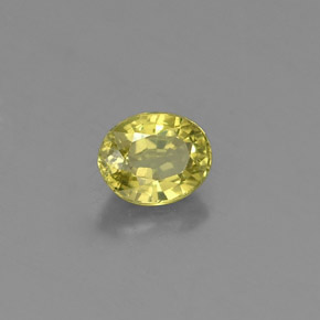 0.47 ct Green Grossularite Garnet Stone, Natural Grossularite Garnet in Oval Facet Shape for Sale