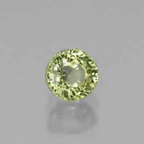 0.61 ct Green Grossularite Garnet Stone, Natural Grossularite Garnet in Round Facet Shape for Sale