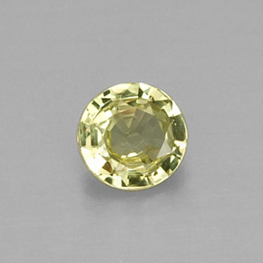 0.29 ct Green Grossularite Garnet Gemstone, Grossularite Garnet Gem in Round Facet Shape for Sale.