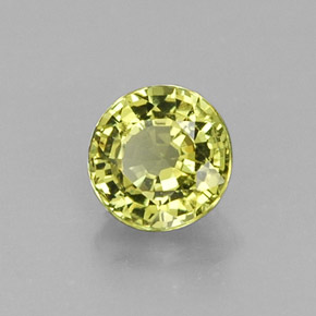 0.47 ct Green Grossularite Garnet Stone, Natural Grossularite Garnet in Round Facet Shape for Sale