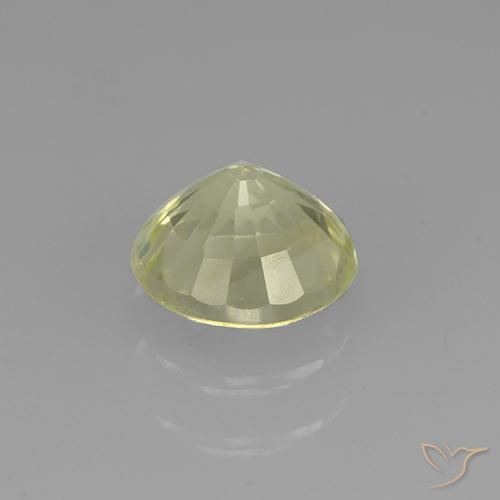 Grossularite Garnet Gemstone in 5.3 mm Size for Sale, Grossularite Garnet Stone in Lemon Yellow Color