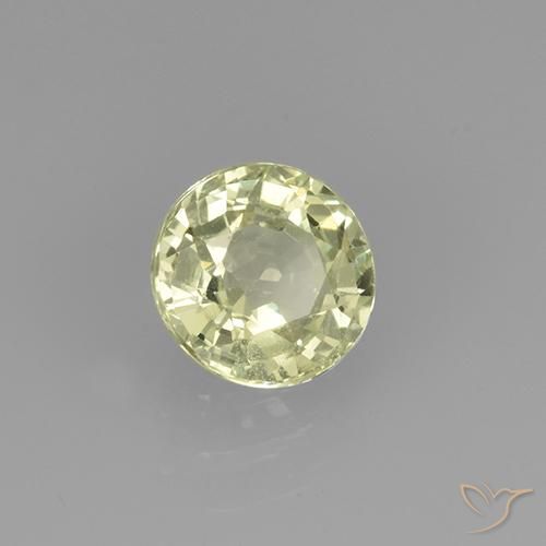 0.77 ct Yellow Grossularite Garnet Stone, Natural Grossularite Garnet in Round Facet Shape for Sale