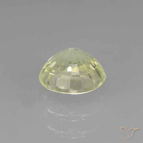 Grossularite Garnet Gemstone in 5.3 mm Size for Sale, Grossularite Garnet Stone in Light Yellow Color