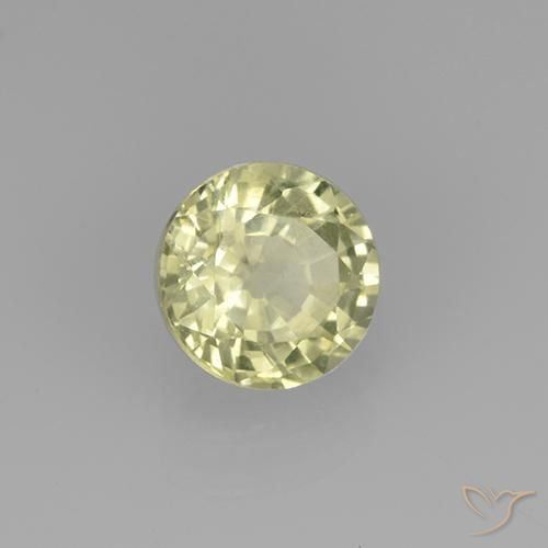 0.73 ct Yellow Grossularite Garnet Stone, Natural Grossularite Garnet in Round Facet Shape for Sale