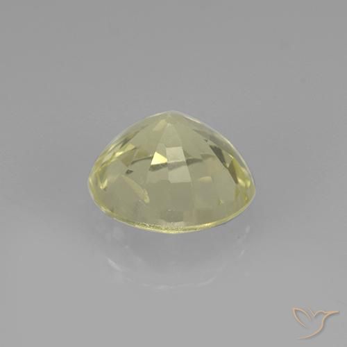 Grossularite Garnet Gemstone in 5.2 mm Size for Sale, Grossularite Garnet Stone in Light Yellow Color