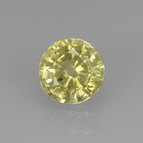 5,3mm Granato grossularia giallo Sfaccettatura rotonda dalla Tanzania, peso di 0,68 ct, pietra preziosa naturale non trattati in purezza VVS-VS, Granato grossularia 1pz - il colore è Laguna Gialla, durezza Mohs di 6,5 - 7,5 adatto per gioielli da indossare ogni giorno, Photo A