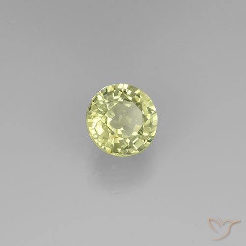 0.72 ct Yellow Grossularite Garnet Stone, Natural Grossularite Garnet in Round Facet Shape for Sale