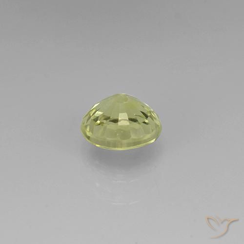 Grossularite Garnet Gemstone in 5.2 mm Size for Sale, Grossularite Garnet Stone in Light Yellow Color