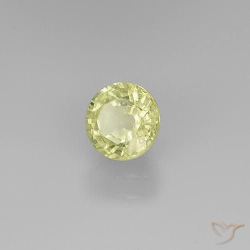 0.74 ct Yellow Grossularite Garnet Stone, Natural Grossularite Garnet in Round Facet Shape for Sale