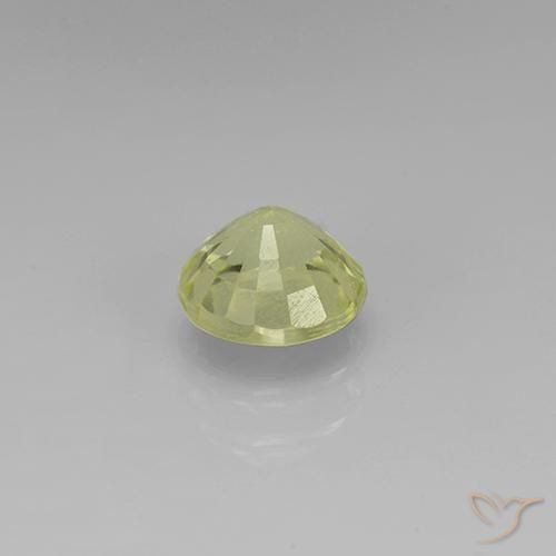 Grossularite Garnet Gemstone in 5.3 mm Size for Sale, Grossularite Garnet Stone in Light Yellow Color