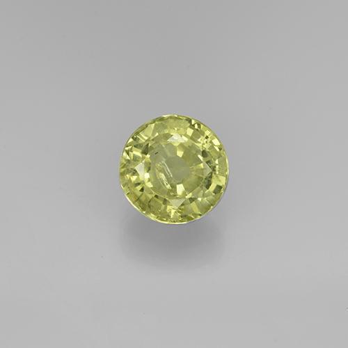 0,97ct Sfaccettatura rotonda giallo Granato grossularia dalla Tanzania, Dimension 5,7mm, Natural non trattati Gemstone, VVS-VS Clarity, 1 piece Granato grossularia in Giallo Limone Chiaro Color, Mohs Hardness of 6,5 - 7,5 adatto per gioielli da indossare ogni giorno, Photo A