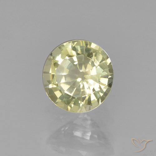 0.60 ct Yellow Grossularite Garnet Stone, Natural Grossularite Garnet in Round Facet Shape for Sale
