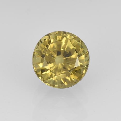 5,2mm gelber Grossular Granat im Rundschliff aus Tansania, Gewicht 0,86 ct, Garantiert echter Edelstein in VVS-VS Reinheit, 1 Stück Grossular Granat - die Farbe ist Hell Gold, Mohs-Härte von 6,5 - 7,5 Geeignet für den täglichen Gebrauch im Schmuck, Photo A