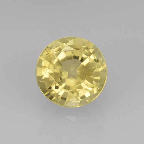 0,83 ct runder gelber Grossular Granat aus Tansania, Größe 5,6mm, Garantiert natürlicher Edelstein, VVS Reinheit, 1 Stück Grossular Granat in Hell Gold Farbe, Mohs-Härte von 6,5 - 7,5 Geeignet für den täglichen Gebrauch im Schmuck, Photo A