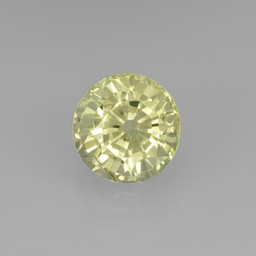 Grenat Grossulaire Jaune round facet 5,1mm de Tanzanie, poids de 0,76 ct, pierre gemme naturelle Non traité de pureté vvs-vs, 1 pièce de grenat grossularite, couleur : Jaune clair, dureté de Mohs de 6.5 à 7.5 convient aux bijoux de tous les jours, pierre de sagesse, Photo A
