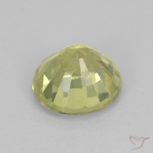 Grossularite Garnet Gemstone in 5 mm (calibrated) Size for Sale, Grossularite Garnet Stone in Medium-Light Yellow Color