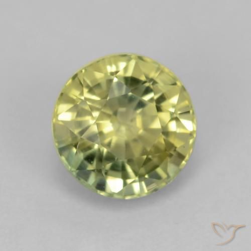 0.69 ct Yellow Grossularite Garnet Stone, Natural Grossularite Garnet in Round Facet Shape for Sale