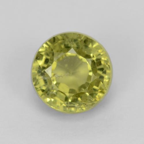 Grenat Grossulaire Jaune Tour 5mm de Tanzanie, poids de 0,71 ct, pierre gemme naturelle Non traité de pureté vs-si, 1 pièce de grenat grossularite round facet, couleur : Jaune citron, dureté de Mohs de 6.5 à 7.5 convient aux bijoux de tous les jours, pierre de sagesse, Photo A