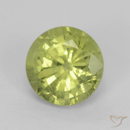 Grenat grossularite taille ronde de 0,67 ct, 5 mm de Tanzanie, Photo A