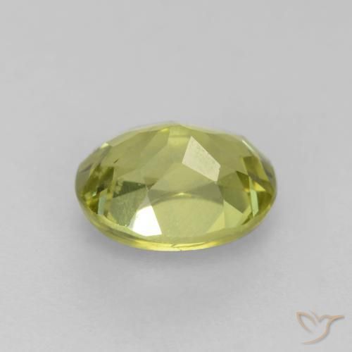 Grossularite Garnet Gemstone in 5.6 x 4.4 mm Size for Sale, Grossularite Garnet Stone in Light Greenish Yellow Color