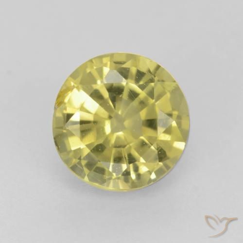 Grenat grossularite taille ronde de 0,6 ct, 5,2 mm de Tanzanie, Photo A