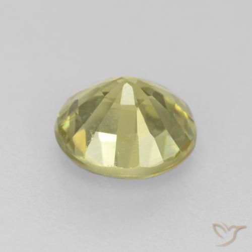 Grossularite Garnet Gemstone in 5 mm (calibrated) Size for Sale, Grossularite Garnet Stone in Medium-Light Yellow Color