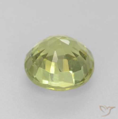 Grossularite Garnet Gemstone in 5.2 mm Size for Sale, Grossularite Garnet Stone in Medium Yellow Color
