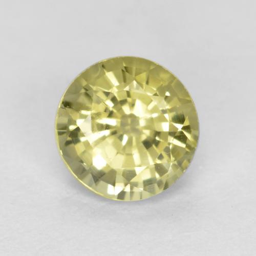 Light Yellow Grossularite Garnet Gem - 0.6ct Round Facet (ID: 557401)