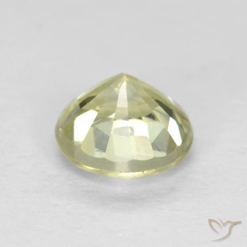 Grossularite Garnet Gemstone in 5 mm (calibrated) Size for Sale, Grossularite Garnet Stone in Light Yellow Color