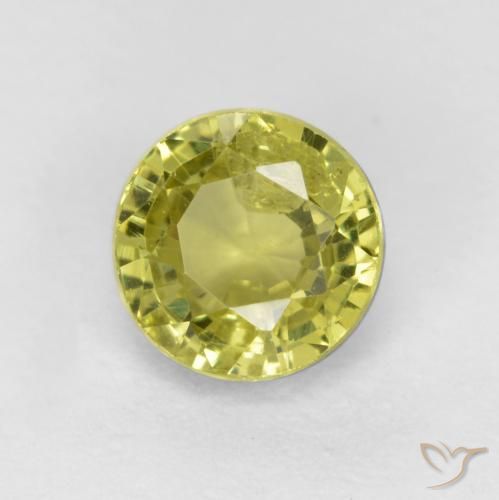 Grenat grossularite taille ronde de 0,54 ct, 4,6 mm de Tanzanie, Photo A