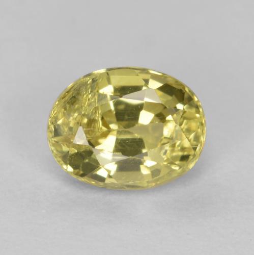 Pale Yellow Grossularite Garnet Gem - 0.5ct Oval Facet (ID: 557572)